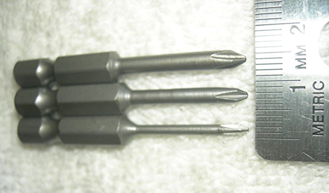 Phillips Head Micro/Mini Screwdriver 1/4" Hex Drive Bits 7/8" Recessed PH0 PH00 PH000 Precision 2mm (All 3 tip sizes)