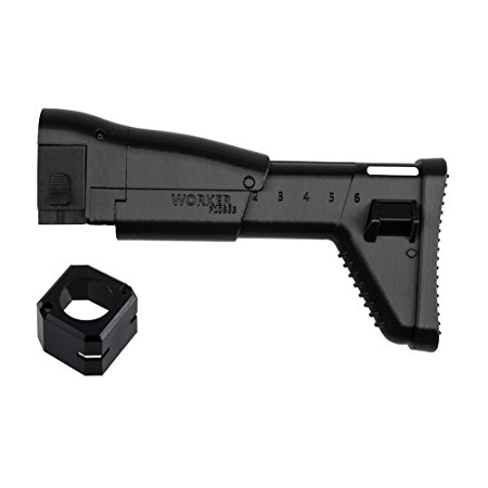 Worker F10555 3D Printing No.152 SCAR Foldable Shoulder Stock for nerf N-strike elite Color Black