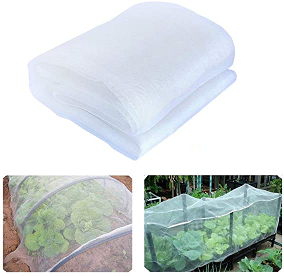 YBB 9.8'x6.6' Bug Insect Garden Barrier Netting Plant Cover, Thicken Mosquito Bird Screen Hunting Blind Garden Mesh Net for Protect Plant Fruits Flower