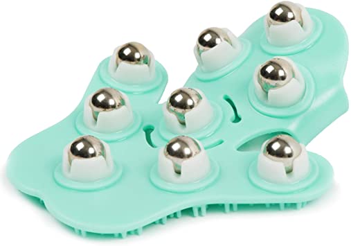 Glove Massager Palm Shaped Hand Massage Manual 9 360-degree-roller Mental Roller Ball Green by Outton