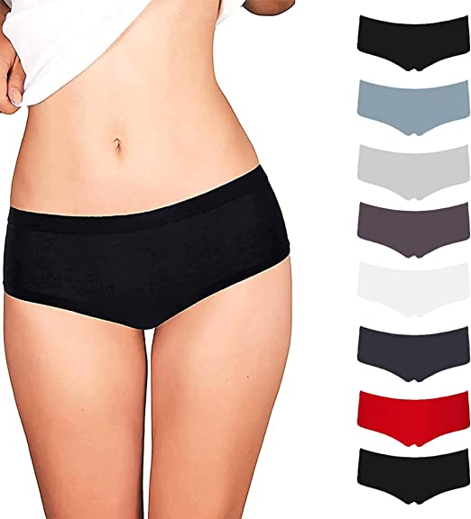 Emprella Women’s Boyshort Panties Seamless, Breathable Cotton Underwear