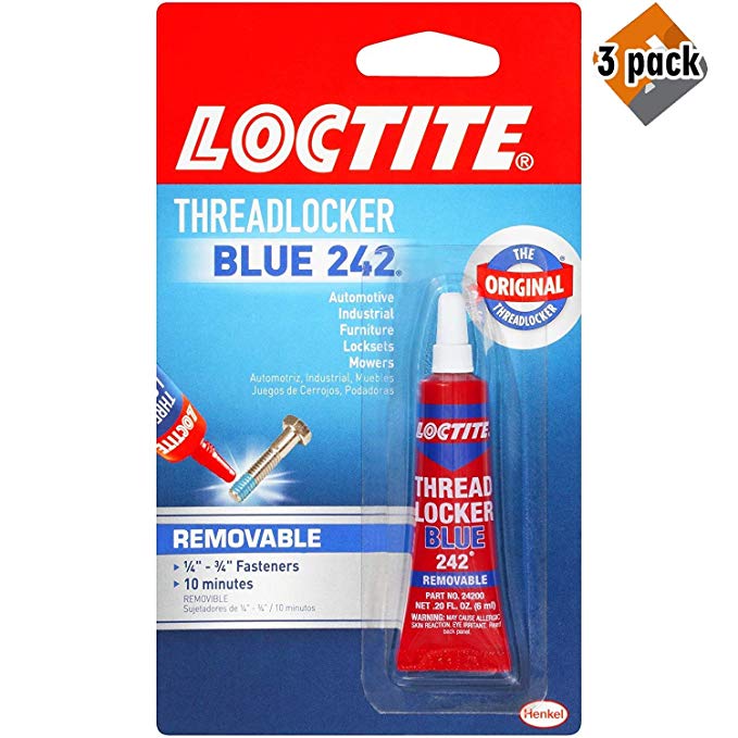 Loctite Threadlocker Tubes (3 Pack, Blue)