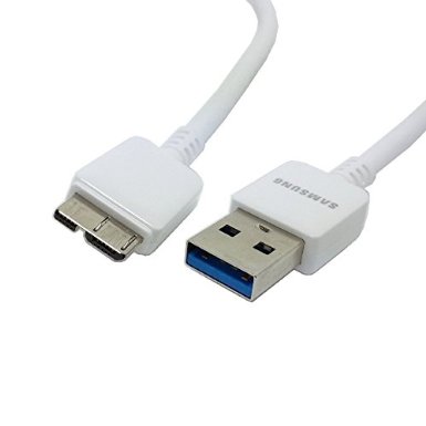 Samsung Micro-USB 30 Data Cable for Galaxy S5 and Note 3 N9000 - Non-Retail Packaging - White