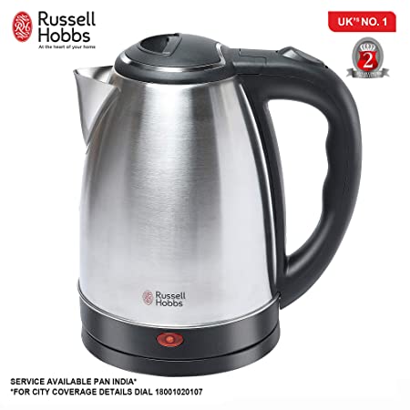 Russell Hobbs Automatic Stainless Steel Electric Kettle DOME1818 1500 Watt - 1.8 Litre with 2 Year Manufacturer Warranty (Silver)