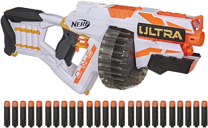 Nerf Ultra One Motorised Blaster – 25 Nerf Ultra Darts – Furthest Flying Nerf Darts Ever – Compatible Only with Nerf Ultra One Darts