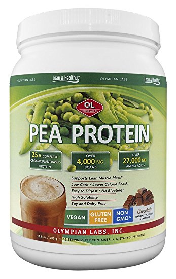 Olympian Labs Pea Protein Shake, Chocolate, Small, 18.8 Ounce