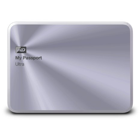WD 4TB Silver My Passport Ultra Metal Edition Portable External Hard Drive - USB 3.0 - WDBEZW0040BSL-NESN