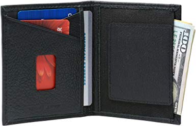 Alpine Swiss Double Diamond RFID Stretch Front Pocket Wallet