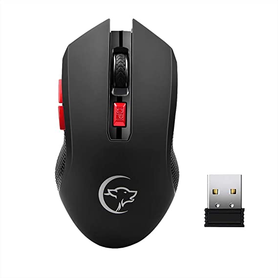 Docooler YWYT G817 Wireless Mouse 2.4G Wireless Gaming Mouse 2400DPI 6 Buttons Optical Ergonomic Mouse with USB Receiver for PC Laptop