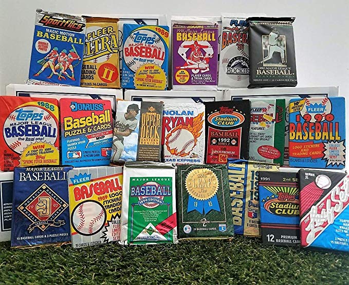 Over 200 Vintage Baseball cards in 20 Vintage Unopened Baseball Wax Packs from various brands from the 80's & 90's. Guaranteed one AUTOGRAPH or MEMORABILIA card per box! Great for 1st time collectors!