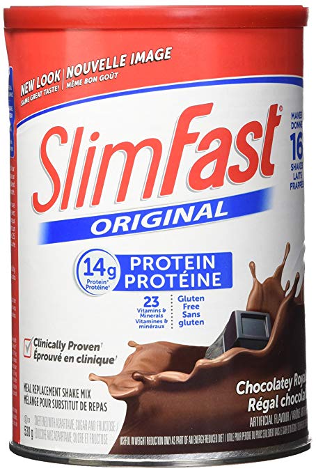 SlimFast – Original Meal Replacement or Weight Loss Shake Mix Powder - 14g of Protein – 23 Vitamins and Minerals – Great Taste - 530g - Rich Chocolatey Royale Flavour
