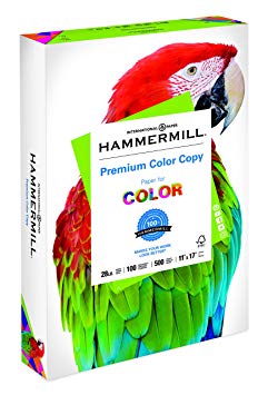 Hammermill Printer Paper, Color Copy Digital Copy Paper, 28lb, 11 x 17, Ledger, 100 Bright - 1 Pack/500 Sheets (102541R)