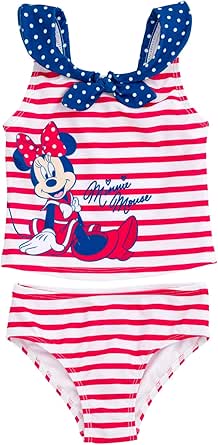 Disney Minnie Mouse Racerback Tankini Top and Bikini Bottom Swim Set Infant to Big Kid