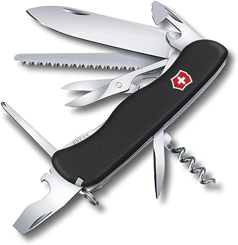 Victorinox Taschenmesser Outrider (14 Funktionen, Schere, Phillips-Schraubendreher) schwarz