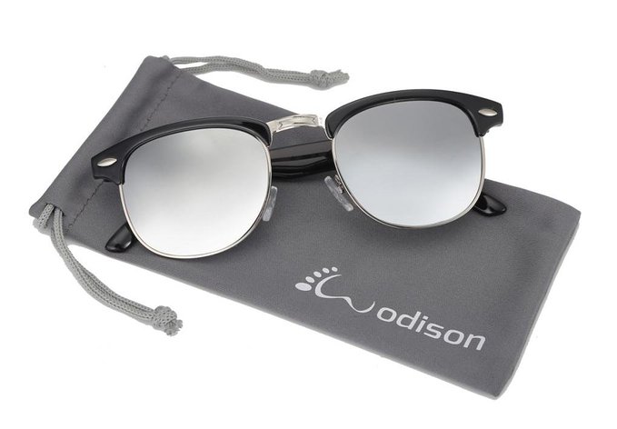WODISON Retro Classic UV Protection Half Frame Rimmed Sunglasses Hollywood Style