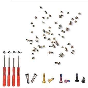Replacement Screws for iPhone X,Including Battery Replacement Screws,Screen relacement Screws, Full Set with Bottom Pentalobe Screws