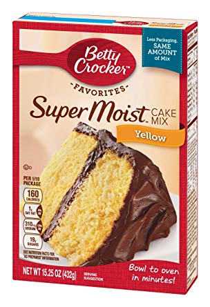 Betty Crocker Super Moist Yellow Cake Mix, 15.25 oz