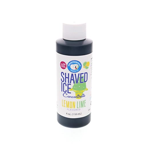 Lemon Lime Shaved Ice and Snow Cone Flavor Concentrate 4 Fl Ounce Size