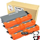 YoYoInk Compatible Black Toner Cartridges High Yield 3 Pack 3 Black compatible with Brother TN750