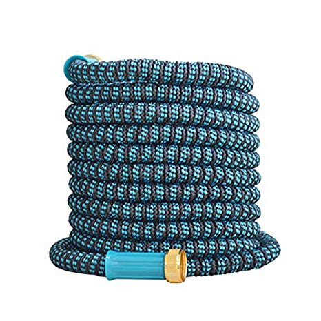 Greenbest Garden Hose No Kinks Farm Hose Water Hose 50 Feet for Watering Lawn, Yard, Garden, Car Washing, Pet and Home Cleaning (Black and Blue)