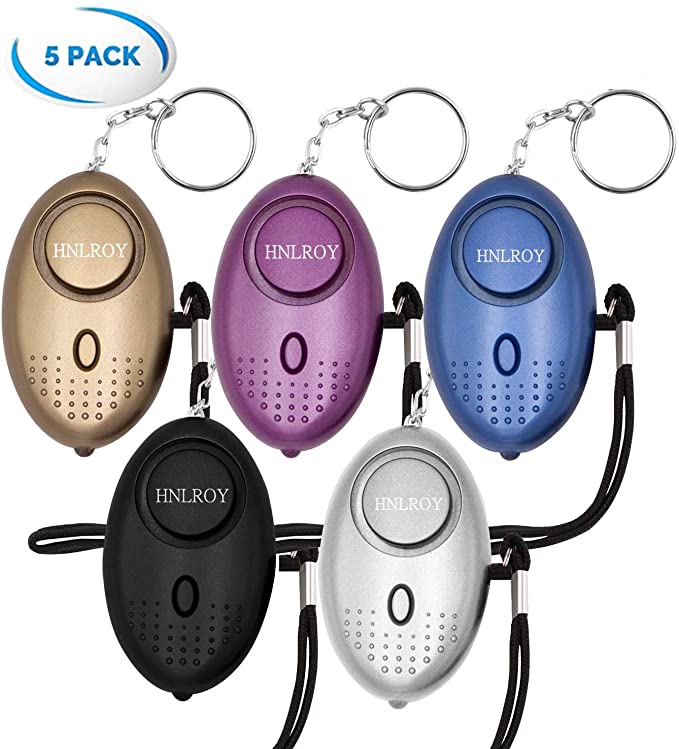 Safe Sound Personal Alarm - 140DB Self-Defense Electronic Device Alarm Keychain with LED Light, Emergency Personal Alarm for Women Men Children Elderly Security Sound Whistle Safety Siren (5 Packs)
