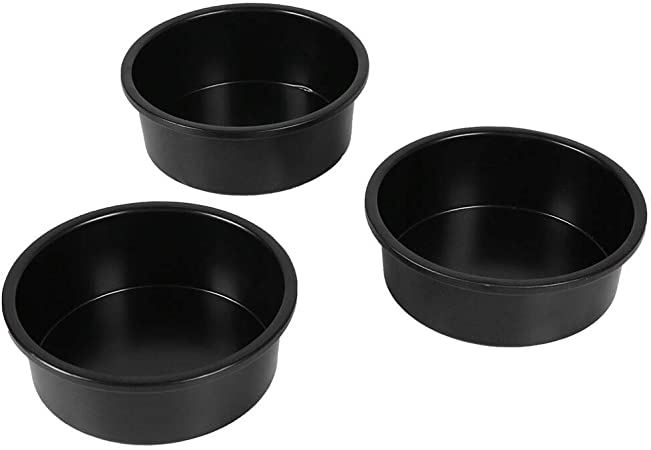 4 Inch Cake Pan, Mini Cake Pan With Removable Bottom, Food Grade Aluminum Material And Safety Coating. Our 4-Inch Cake Pan Has An Easy To Clean, Non-Stick Pan.(3 packs)