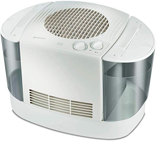 Honeywell HEV685WC Top-Fill Console Cool Moisture Humidifier, White, with 2 Removable Break Resistant Easy to Fill & Clean Water Tanks, High Moisture Output