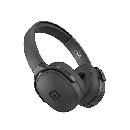 Portronics Muffs A Bluetooth 5.0 Wireless Headphone Over The Ear Headset with Handsfree Calling, Comfortable Design, 3.5mm Aux-in, Long Playtime, Powerful Bass(Black)