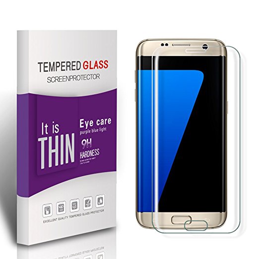 Vegbirt Galaxy S7 Edge Screen Protector, Tempered Glass Screen Protector, Curved Screen Cover for Samsung Galaxy S7 Edge