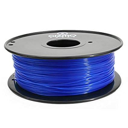 Gizmo Dorks 1.75mm PLA Filament 1kg / 2.2lb for 3D Printers, Translucent Blue