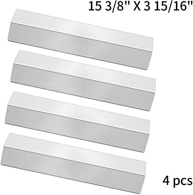 BBQ funland SH2311(4-Pack) Stainless Steel Heat Plate Replacement for Select Gas Grill Models by Aussie, Brinkmann, Uniflame, Charmglow, Grill King, Lowes Model Grills