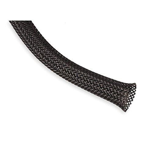 1/8 Inch PET Expandable Braided Sleeving- 10ft - Black by TechFlex