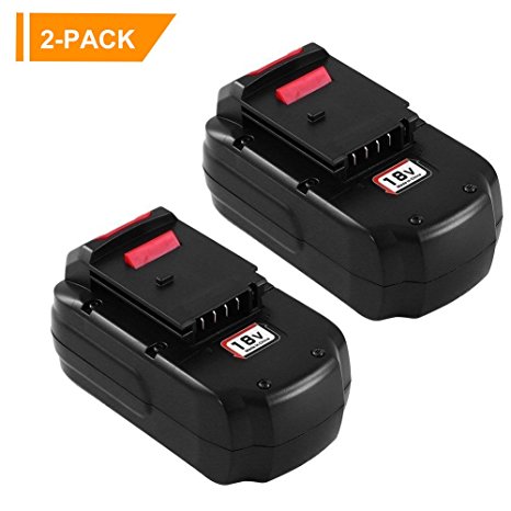 Eagglew Replacement for PC18B Porter Cable 18V Battery 3.0Ah PCC489N PC188 PC1801d High Capacity Cordless Drill (2 Pack)