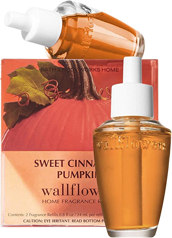 Bath & Body Works Sweet Cinnamon Pumpkin Wallflowers Home Fragrance Refills, 2-Pack (1.6 fl oz total)