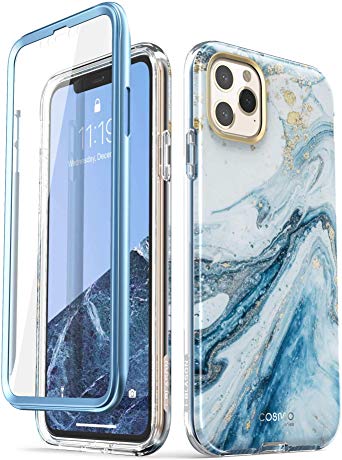 i-Blason Cosmo Series Case for iPhone 11 Pro 5.8 inch, Slim Full-Body Stylish Protective Case with Built-in Screen Protector (Blue)