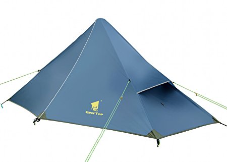 GEERTOP 1-person 3-season 20D Ultralight Backpacking Tent For Camping Hiking Climbing (Pole NOT included)