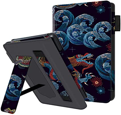 Huasiru Handheld Case for All-new Kindle (10th Gen - 2019 release only—will not fit Kindle Paperwhite or Kindle Oasis), Black Dragon