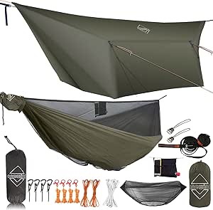 onewind Hammock Tarp Shelter Rainfly Kits Camping Tent -11' Hammock-12' Tarp