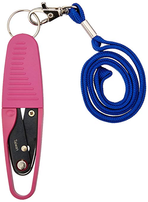 Havel's Dura Snips 4-3/4-Inch Squeeze-Style Thread Snips-Pink & Black