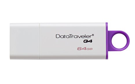 Kingston Digital 64GB Data Traveler 3.0 USB Flash Drive - Violet (DTIG4/64GB )