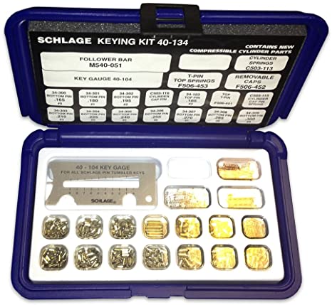 Schlage 40-134 Pin Kit with Snap-Tight Plastic Box, Gold