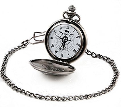 Fullmetal Alchemist Brotherhood - Ed Pocket Watch Necklace Cosplay Accessories Silver