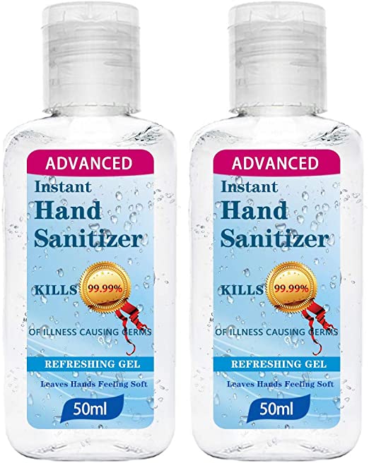 2Pcs Antibacterial Foaming Hand Soap, 50ml Hand Sanitizer Gel with Vitamin E and Aloe Vera, Antibacterial, Alcohol-free, Moisturizing Gentle Clean Hands,Kills 99.9% of Germs for Adults & Kids