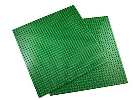 Apostrophe Games Classic Building Block Base Plates Compatible with All Major Brands (2X Green)