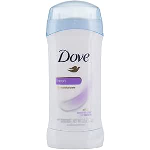 Dove Invisible Solid Deodorant, Fresh, 2.6 oz (2 pack) (Bundle)