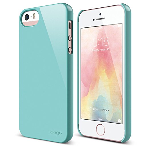 iPhone SE case, elago [Slim Fit 2][Coral Blue] - [Light][Minimalistic][True Fit] - for iPhone SE/5/5S