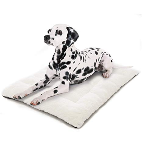 INVENHO Dog Bed Mat Comfortable Soft Crate Pad Anti-Slip Machine Washable Pad Dog Crate Pad Pet Bed for Extra Large Dogs & Cats