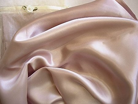 Set of Two Neutral Pink Luxury 100% Silk Pillowcase for Beauty Sleep Queen/std