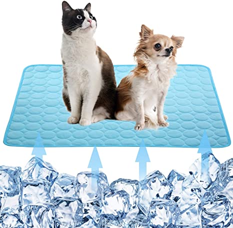 Dog Self Cooling Mat Pet,Breathable Summer Cooling Pads,WashableIce Silk Sleep Mat,Sleeping Kennel Mat Pad Non-Toxic Sleep Bed Mat for Large Dogs Cats Animal