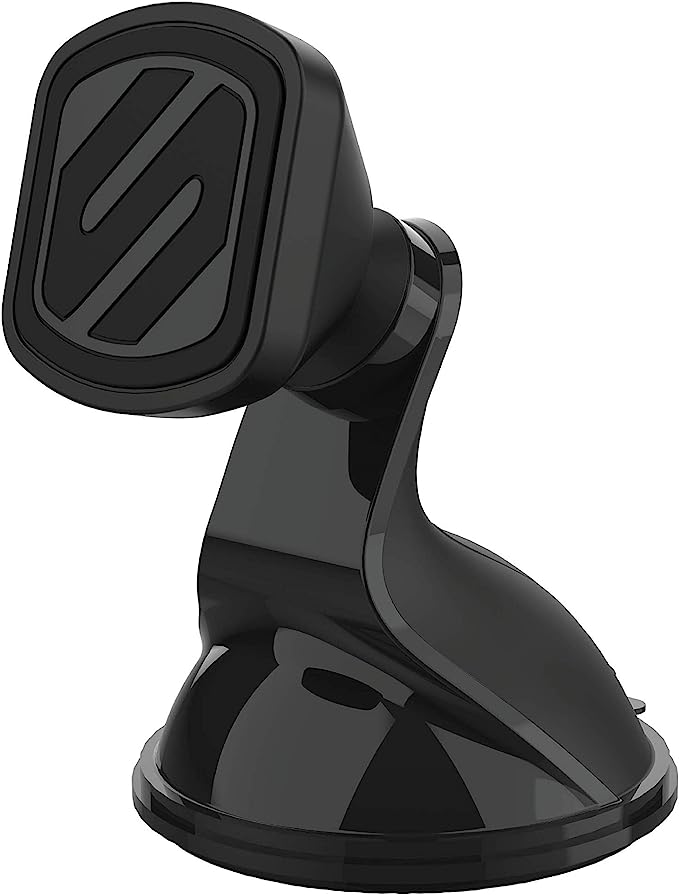 Scosche MMWSM-XCES0 MagicMount Select Magnetic Phone, GPS or Tablet Suction Cup Mount, 360 Degree Adjustable Head, StickGrip Suction Cup Car Mount, Black